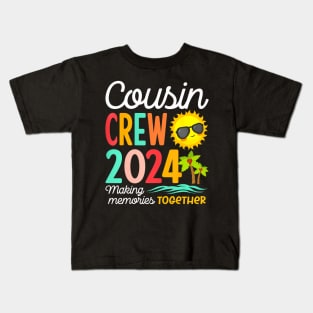 Cousin Crew 2024 Summer Vacation Beach Family Trip Kids T-Shirt